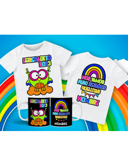 Remera + Taza Egresaditos Buhitos