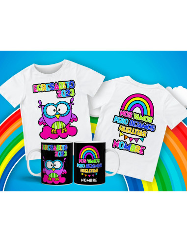 Remera + Taza Egresaditos Buhitos