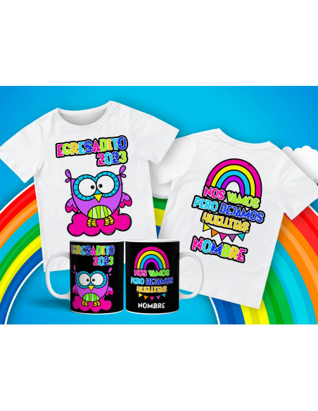 Remera + Taza Egresaditos Buhitos