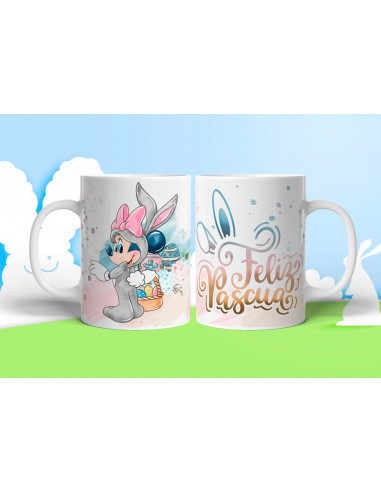 TAZA +BOLSITAS PASCUA MICKEY MINNIE