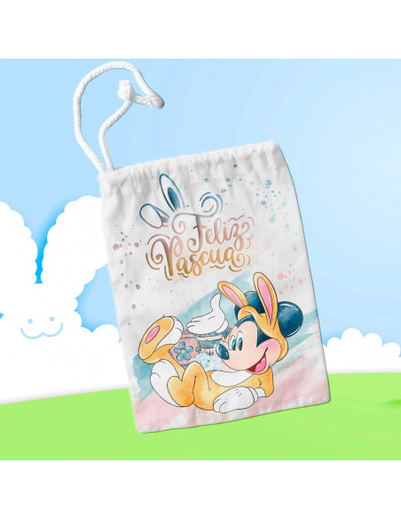 TAZA +BOLSITAS PASCUA MICKEY MINNIE