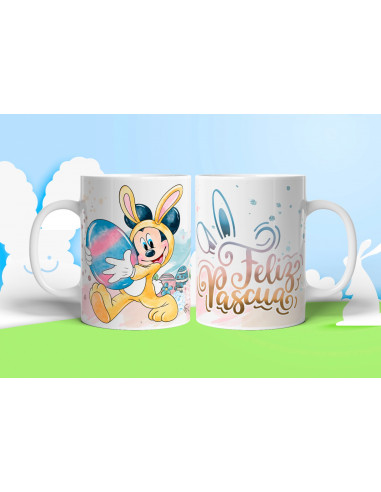 TAZA +BOLSITAS PASCUA MICKEY MINNIE