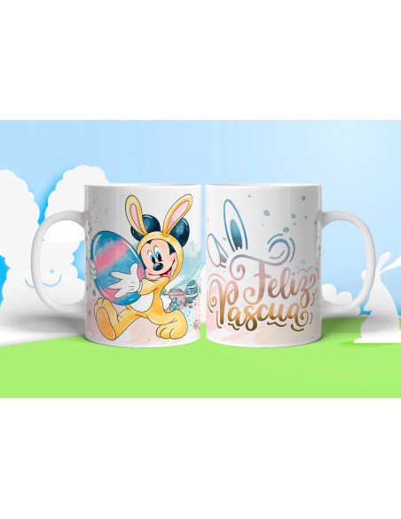 TAZA +BOLSITAS PASCUA MICKEY MINNIE