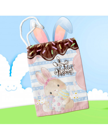 TAZA +BOLSITAS PASCUA DULCE DIBUJITOS