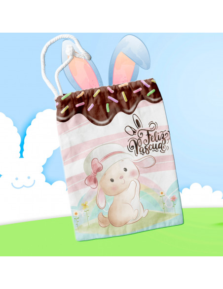TAZA +BOLSITAS PASCUA DULCE DIBUJITOS
