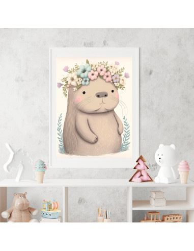 Cuadros animalitos florales pack 2