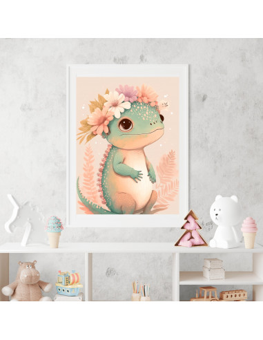 Cuadros animalitos florales pack 2