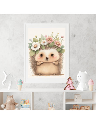 Cuadros animalitos florales pack 2