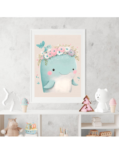 Cuadros animalitos florales pack 2