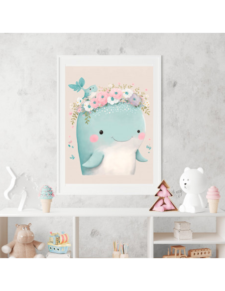 Cuadros animalitos florales pack 2