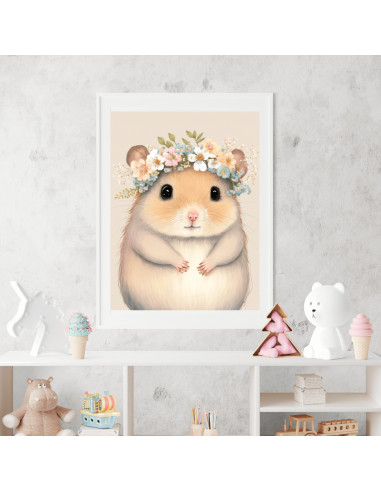 Cuadros animalitos florales pack 2