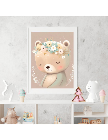 Cuadros animalitos florales pack 2