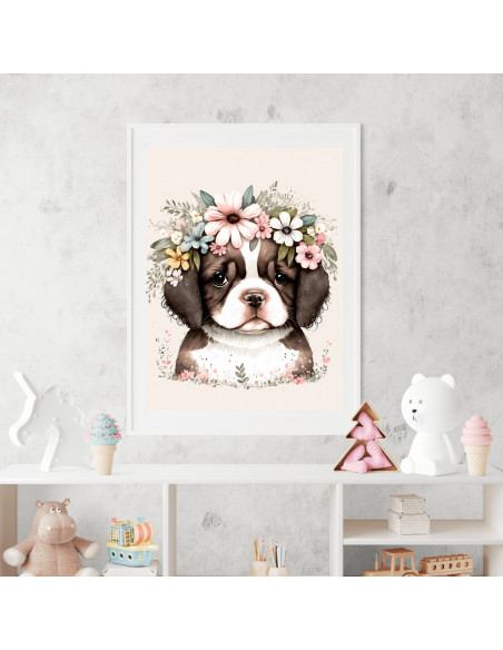 Cuadros animalitos florales pack 2