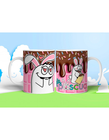 TAZA +BOLSITAS PASCUA FLORK