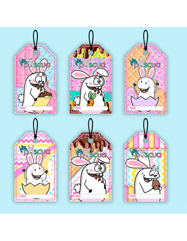 TAG/TARJETAS PASCUAS FLORK