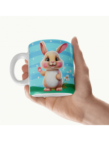 TAZA +BOLSITAS PASCUA DULCE DIBUJITOS