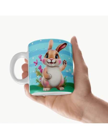 TAZA +BOLSITAS PASCUA DULCE DIBUJITOS
