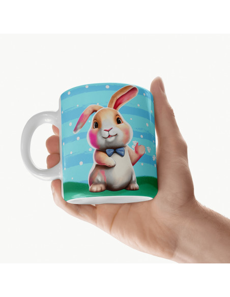 TAZA +BOLSITAS PASCUA DULCE DIBUJITOS