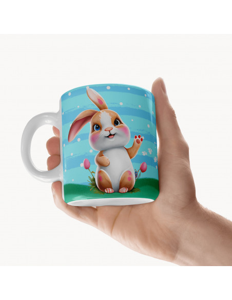 TAZA +BOLSITAS PASCUA DULCE DIBUJITOS