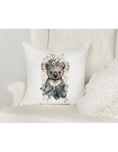 Almohadones Animales Floreados Acuarela