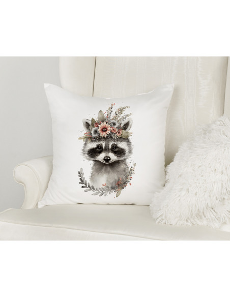 Almohadones Animales Floreados Acuarela