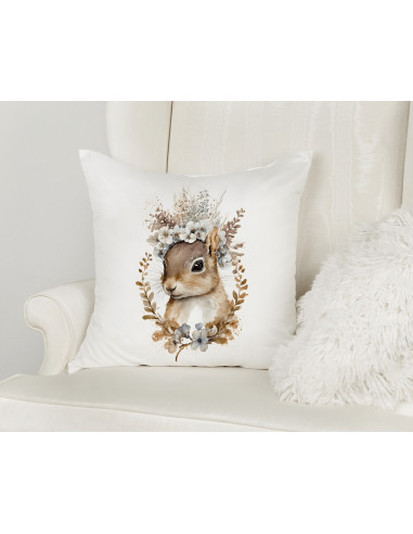 Almohadones Animales Floreados Acuarela