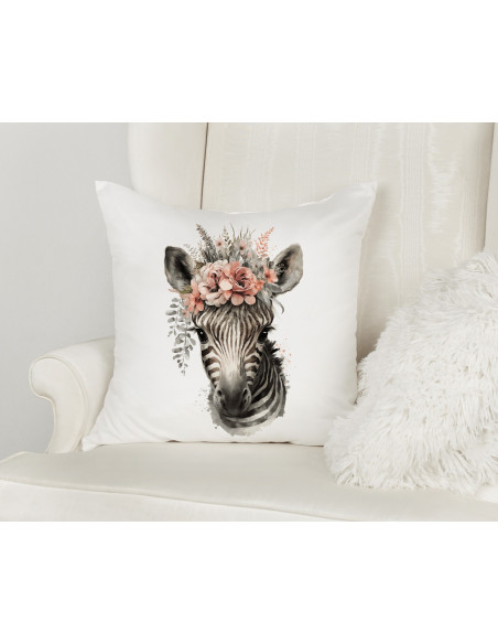 Almohadones Animales Floreados Acuarela