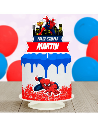 Topper Torta Hombre Araña
