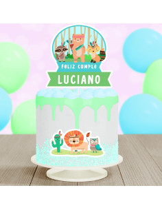 Topper Torta Animalitos del...