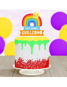 Topper Torta Arcoíris