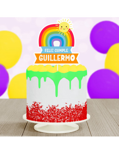 Topper Torta Arcoíris