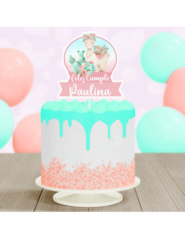 Topper Torta Llamita