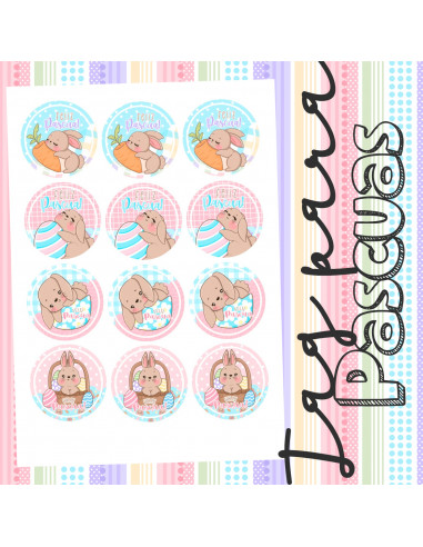 TAG/TARJETAS PASCUAS PASTELES