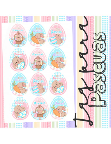TAG/TARJETAS PASCUAS PASTELES