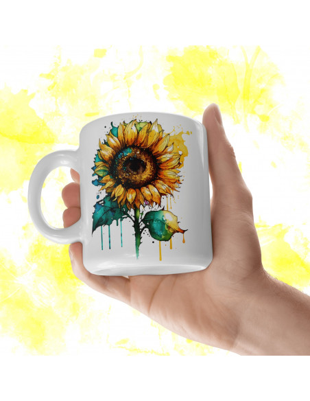 Tazas Girasoles + 25 Cliparts