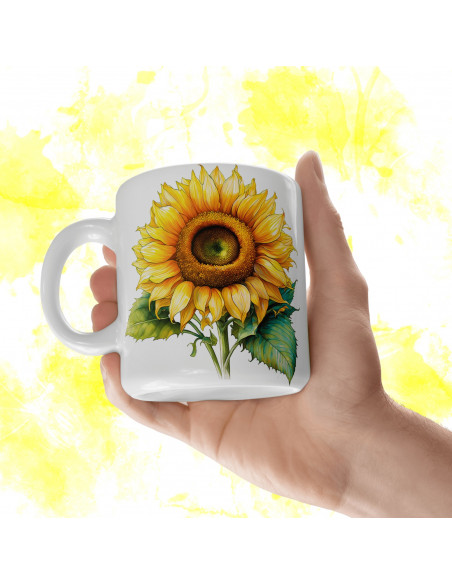 Tazas Girasoles + 25 Cliparts
