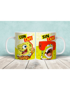 Taza con café y sin café