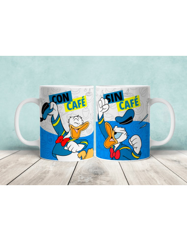 Taza con café y sin café