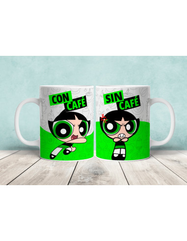 Taza con café y sin café