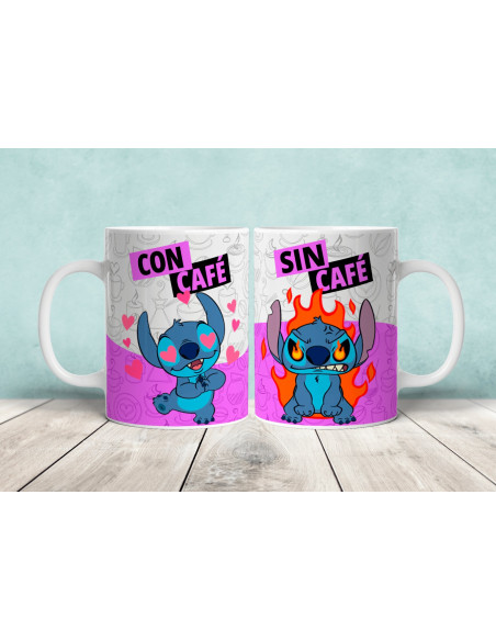 Taza con café y sin café