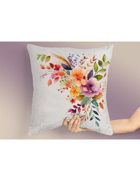 Almohadones Flores Acuarela