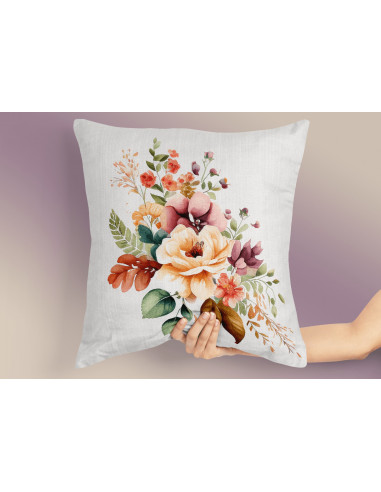Almohadones Flores Acuarela