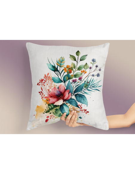 Almohadones Flores Acuarela