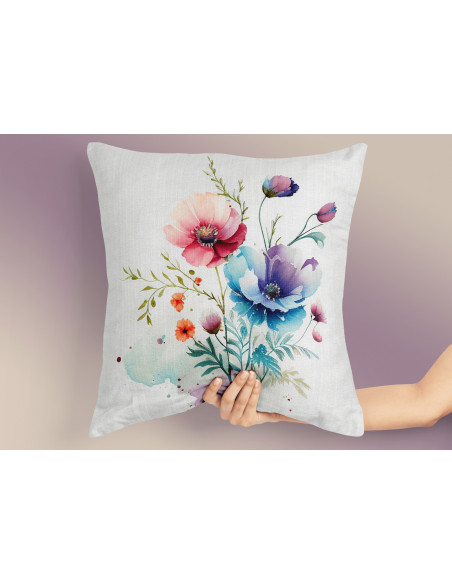 Almohadones Flores Acuarela