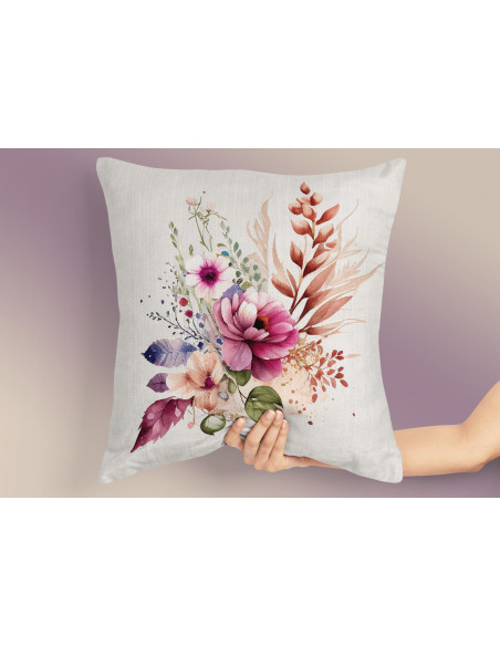 Almohadones Flores Acuarela