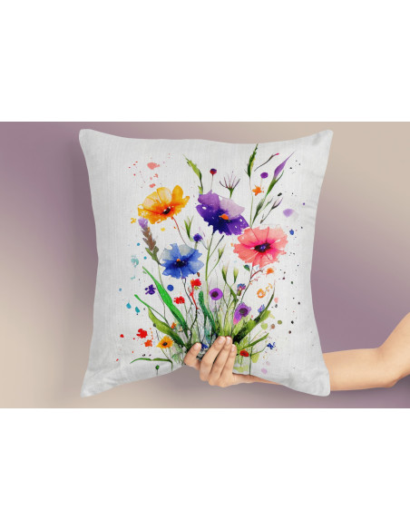 Almohadones Flores Acuarela
