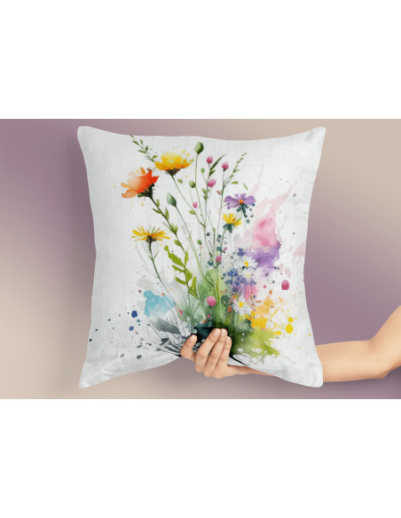 Almohadones Flores Acuarela