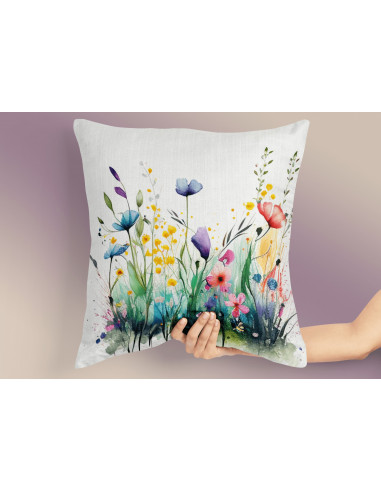 Almohadones Flores Acuarela