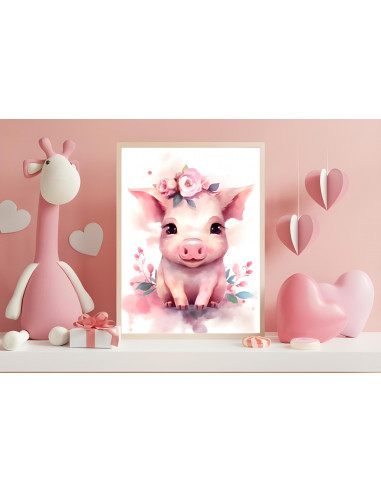 Cuadros animalitos florales pack 3