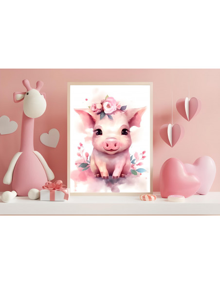 Cuadros animalitos florales pack 3